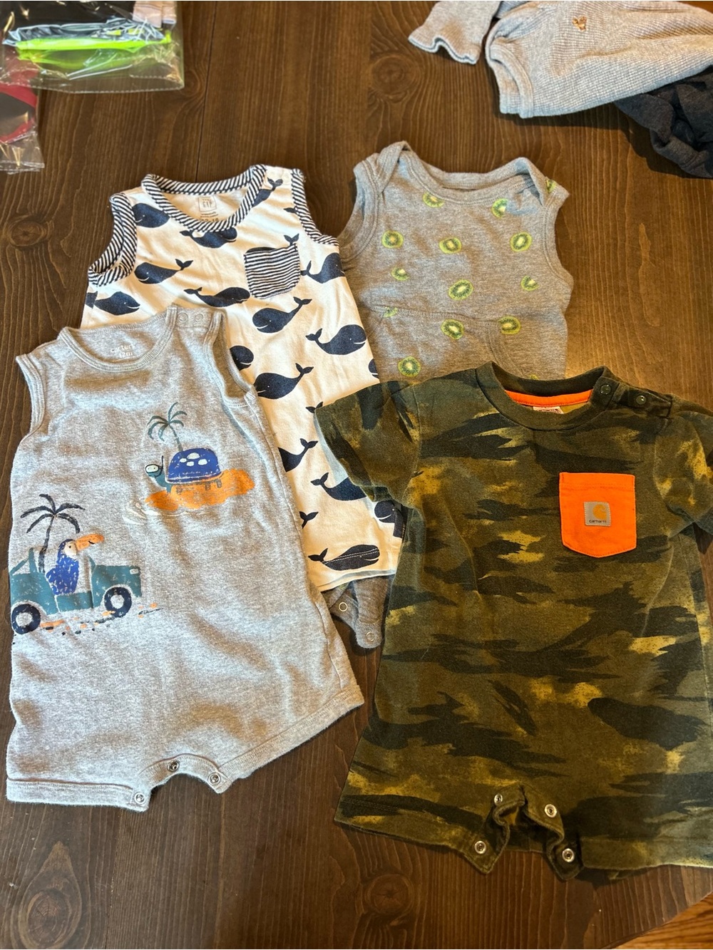 Baby Boy Summer Romper Bundle Carter’s GAP 12M 12-18M